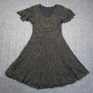Vtg Rampage Metallic Fit‎ Flare Dress 10 NYE Cocktail Party Shimmer Fairy Goth